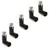 imageLyxPro XLR Angle Adapter Dual Male and Female can be positioned to 4 Different Angles Right Left and 90 Degree Great for Mixers That Interfere with Other Applicationspack of 5