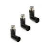 imageLyxPro XLR Angle Adapter Dual Male and Female can be positioned to 4 Different Angles Right Left and 90 Degree Great for Mixers That Interfere with Other Applications3 Pack