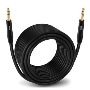 imageLyxPro 100 Feet  TRS to  TRS Balanced Audio Cable Superior Signal Transfer Crystal Clear High Frequency Noiseless Durable ampamp Flexible Patch Cable Professional Grade Heavy Duty Male to Male100 Feet