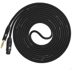 imageLyxPro 14 TRS to XLR Female Microphone Cable  6 Ft  Black  for Professional Microphones and DevicesBlack
