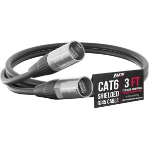 imageLyxPro 250 Feet Shielded CAT6 Ethercon Cable  Professional Audio ampamp Lighting RJ45 Cable StudioGrade Sound Transmission Extreme Durability  BlueBlack