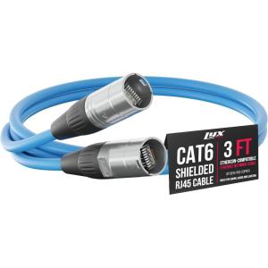 imageLyxPro 250 Feet Shielded CAT6 Ethercon Cable  Professional Audio ampamp Lighting RJ45 Cable StudioGrade Sound Transmission Extreme Durability  BlueBlue