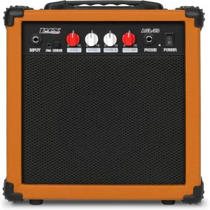 imageLyxPro 60 Watt Electric Guitar Amplifier  Combo Solid State Studio ampamp Stage Amp with 10 4Ohm Speaker Custom EQ Controls Drive Delay  PassiveActiveMic Inputs Aux In ampamp Headphone Jack NaturalMahogany