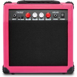 imageLyxPro 60 Watt Electric Guitar Amplifier  Combo Solid State Studio ampamp Stage Amp with 10 4Ohm Speaker Custom EQ Controls Drive Delay  PassiveActiveMic Inputs Aux In ampamp Headphone Jack NaturalPink
