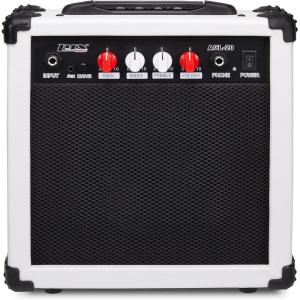 imageLyxPro 60 Watt Electric Guitar Amplifier  Combo Solid State Studio ampamp Stage Amp with 10 4Ohm Speaker Custom EQ Controls Drive Delay  PassiveActiveMic Inputs Aux In ampamp Headphone Jack NaturalWhite