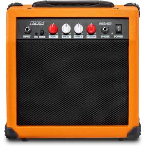 imageLyxPro 60 Watt Electric Guitar Amplifier  Combo Solid State Studio ampamp Stage Amp with 10 4Ohm Speaker Custom EQ Controls Drive Delay  PassiveActiveMic Inputs Aux In ampamp Headphone Jack NaturalSunburst