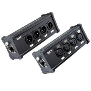 imageLyxPro Audio Snake Channel XLR 3 Pin Multi Network Breakout for Stage Sound Lighting and Recording Studio XLR to RJ45 Ethercon with 3 Feet Cable Connection Pair of 4Pair With No Cables
