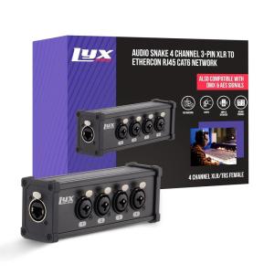 imageLyxPro Audio Snake Channel XLR 3 Pin Multi Network Breakout for Stage Sound Lighting and Recording Studio XLR to RJ45 Ethercon with 3 Feet Cable Connection Pair of 4No Cables Female