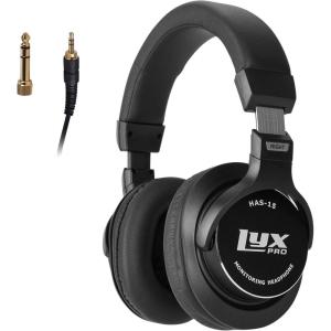 imageLyxPro HAS10 Closed Back Over Ear Professional Studio Monitor and Mixing HeadphonesMusic ListeningPianoSound Isolation Lightweight and FlexibleWired w Detachable cable