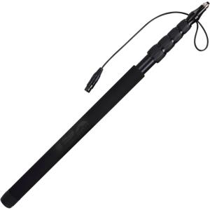imageLyxPro Portable Mic Boom Pole Arm 5 Section Stretchable Padded Handheld Telescopic Aluminum Adjustable With Built In Internal XLR Cable Shotgun Zoom Microphones Fish Pole extends 24  925 MPL20With Internal Cable