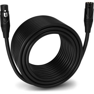 imageLyxPro Quad Serias  300 Ft  XLR Male to Female Star Quad Microphone and Audio Cable for High End Quality and Sound Clarity Extreme Low Noise  Black100 Feet