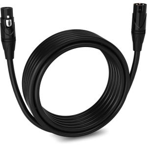 imageLyxPro Quad Serias  300 Ft  XLR Male to Female Star Quad Microphone and Audio Cable for High End Quality and Sound Clarity Extreme Low Noise  Black20 Feet