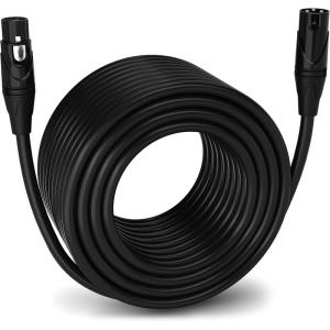 imageLyxPro Quad Serias  300 Ft  XLR Male to Female Star Quad Microphone and Audio Cable for High End Quality and Sound Clarity Extreme Low Noise  Black250 Feet