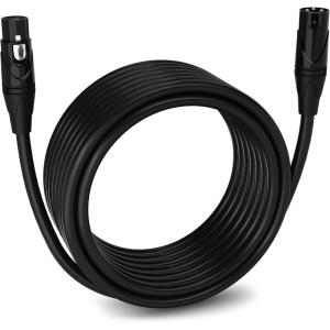 imageLyxPro Quad Serias  300 Ft  XLR Male to Female Star Quad Microphone and Audio Cable for High End Quality and Sound Clarity Extreme Low Noise  Black30 Feet