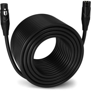 imageLyxPro Quad Serias  300 Ft  XLR Male to Female Star Quad Microphone and Audio Cable for High End Quality and Sound Clarity Extreme Low Noise  Black300 Feet