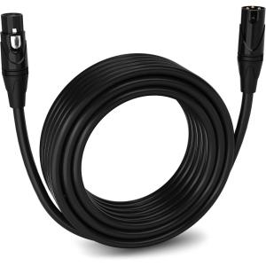 imageLyxPro Quad Serias  300 Ft  XLR Male to Female Star Quad Microphone and Audio Cable for High End Quality and Sound Clarity Extreme Low Noise  Black50 Feet