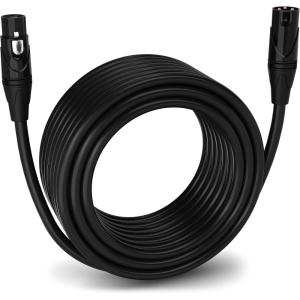 imageLyxPro Quad Serias  300 Ft  XLR Male to Female Star Quad Microphone and Audio Cable for High End Quality and Sound Clarity Extreme Low Noise  Black75 Feet