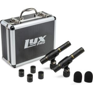 imageLyxPro SDPC2 Stereo Pair of Pencil Condenser Stick Instrument Microphone Set Interchangeable Omni Cardioid ampamp Super Cardioid Capsules Included Professional Audio Recording Acoustic ampamp Woodwind Sound