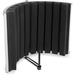 imageLyxPro VRI30 Sound Absorbing and Vocal Booth Recording Microphone Isolation Shield Panel for Home Office and Studio Portable ampamp Foldable Stand Mount Adjustable