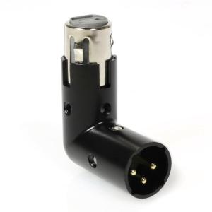 imageLyxPro XLR Angle Adapter Dual Male and Female can be positioned to 4 Different Angles Right Left and 90 Degree Great for Mixers That Interfere with Other Applications1pack