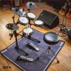 image7Piece Electronic Drum Kit Set with Real Mesh Fabric 209 Preloaded Sounds 50 PlayAlong Songs Recording Capability ampamp Kick Pad Drum Sticks Drum Throne Stool Black7 PC Drum Kit