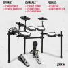 image8Piece Electronic Drum Kit Professional Drum Set with Real Mesh Fabric 448 Preloaded Sounds 70 Songs 15Song Recording Capacity ChokeRimEdge Capability ampamp Kick Pad Drum Sticks Included8 PC Drum Kit