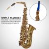 imageAlto Saxophone E Flat Brass Sax Kit Professional Sound Complete Accessories Ideal for All Players Includes Hard Case 10 Extra Reeds Strap Gloves Cleaning Kit ampamp More Gold Lacquer FinishAntique Bronze
