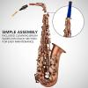 imageAlto Saxophone E Flat Brass Sax Kit Professional Sound Complete Accessories Ideal for All Players Includes Hard Case 10 Extra Reeds Strap Gloves Cleaning Kit ampamp More Gold Lacquer FinishAntique Red