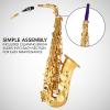 imageAlto Saxophone E Flat Brass Sax Kit Professional Sound Complete Accessories Ideal for All Players Includes Hard Case 10 Extra Reeds Strap Gloves Cleaning Kit ampamp More Gold Lacquer FinishGold Lacquer