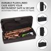 imageAlto Saxophone E Flat Brass Sax Kit Professional Sound Complete Accessories Ideal for All Players Includes Hard Case 10 Extra Reeds Strap Gloves Cleaning Kit ampamp More Gold Lacquer FinishAntique Red
