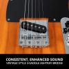 imageLyxPro 30 Electric Guitar Left Hand TL Series FullSize Paulownia Wood Body 3Ply Pickguard CShape Neck Ashtray Bridge Quality Gear Tuners 3Way Switch ampamp VolumeTone Controls 2 Picks GreenMahogany