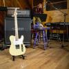 imageLyxPro 30 Electric Guitar Left Hand TL Series FullSize Paulownia Wood Body 3Ply Pickguard CShape Neck Ashtray Bridge Quality Gear Tuners 3Way Switch ampamp VolumeTone Controls 2 Picks GreenWhite