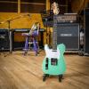 imageLyxPro 30 Electric Guitar Left Hand TL Series FullSize Paulownia Wood Body 3Ply Pickguard CShape Neck Ashtray Bridge Quality Gear Tuners 3Way Switch ampamp VolumeTone Controls 2 Picks GreenGreen