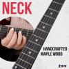 imageLyxPro 30 Electric Guitar Left Hand TL Series FullSize Paulownia Wood Body 3Ply Pickguard CShape Neck Ashtray Bridge Quality Gear Tuners 3Way Switch ampamp VolumeTone Controls 2 Picks GreenGreen