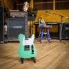 imageLyxPro 30 Electric Guitar Left Hand TL Series FullSize Paulownia Wood Body 3Ply Pickguard CShape Neck Ashtray Bridge Quality Gear Tuners 3Way Switch ampamp VolumeTone Controls 2 Picks GreenGreen
