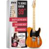 imageLyxPro 30 Electric Guitar Left Hand TL Series FullSize Paulownia Wood Body 3Ply Pickguard CShape Neck Ashtray Bridge Quality Gear Tuners 3Way Switch ampamp VolumeTone Controls 2 Picks GreenMahogany
