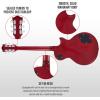 imageLyxPro 39 SB Series Electric Guitar LP Style for Beginner Intermediate ampamp Pro Players Solid Body Guitar Bonus 2Pack of Picks Mahogany Wood VolumeTone Controls 3Way Pickup  Honey BurstSunburst