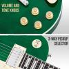 imageLyxPro 39 SB Series Electric Guitar LP Style for Beginner Intermediate ampamp Pro Players Solid Body Guitar Bonus 2Pack of Picks Mahogany Wood VolumeTone Controls 3Way Pickup  Honey BurstGreen