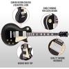 imageLyxPro 39 SB Series Electric Guitar LP Style for Beginner Intermediate ampamp Pro Players Solid Body Guitar Bonus 2Pack of Picks Mahogany Wood VolumeTone Controls 3Way Pickup  Honey BurstBlack