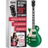 imageLyxPro 39 SB Series Electric Guitar LP Style for Beginner Intermediate ampamp Pro Players Solid Body Guitar Bonus 2Pack of Picks Mahogany Wood VolumeTone Controls 3Way Pickup  Honey BurstGreen