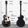 imageLyxPro 39 SB Series Electric Guitar LP Style for Beginner Intermediate ampamp Pro Players Solid Body Guitar Bonus 2Pack of Picks Mahogany Wood VolumeTone Controls 3Way Pickup  Honey BurstBlack