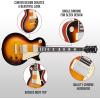 imageLyxPro 39 SB Series Electric Guitar LP Style for Beginner Intermediate ampamp Pro Players Solid Body Guitar Bonus 2Pack of Picks Mahogany Wood VolumeTone Controls 3Way Pickup  Honey BurstSunburst