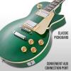 imageLyxPro 39 SB Series Electric Guitar LP Style for Beginner Intermediate ampamp Pro Players Solid Body Guitar Bonus 2Pack of Picks Mahogany Wood VolumeTone Controls 3Way Pickup  Honey BurstGreen