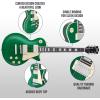imageLyxPro 39 SB Series Electric Guitar LP Style for Beginner Intermediate ampamp Pro Players Solid Body Guitar Bonus 2Pack of Picks Mahogany Wood VolumeTone Controls 3Way Pickup  Honey BurstGreen