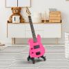 imageLyxPro CS 30 Left Hand Electric Guitar Kit for Beginner Intermediate ampamp Pro Players with Guitar Amp Cable 6 Picks ampamp Learners Guide Solid Wood Body VolumeTone Controls 5Way Pickup  PinkPink