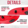 imageLyxPro CS 30 Left Hand Electric Guitar Kit for Beginner Intermediate ampamp Pro Players with Guitar Amp Cable 6 Picks ampamp Learners Guide Solid Wood Body VolumeTone Controls 5Way Pickup  PinkRed