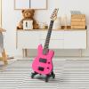 imageLyxPro CS 30 Left Hand Electric Guitar Kit for Beginner Intermediate ampamp Pro Players with Guitar Amp Cable 6 Picks ampamp Learners Guide Solid Wood Body VolumeTone Controls 5Way Pickup  PinkPink