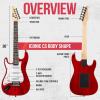 imageLyxPro CS 36 Left Hand Electric Guitar Kit for Beginner Intermediate ampamp Pro Players with Guitar Amp Cable 6 Picks ampamp Learners Guide Solid Wood Body VolumeTone Controls 5Way Pickup  BlueRed