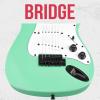 imageLyxPro CS 36 Left Hand Electric Guitar Kit for Beginner Intermediate ampamp Pro Players with Guitar Amp Cable 6 Picks ampamp Learners Guide Solid Wood Body VolumeTone Controls 5Way Pickup  BlueGreen