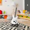 imageLyxPro CS 36 Left Hand Electric Guitar Kit for Beginner Intermediate ampamp Pro Players with Guitar Amp Cable 6 Picks ampamp Learners Guide Solid Wood Body VolumeTone Controls 5Way Pickup  BlueWhite